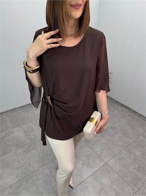 Kolları Şifon Tasarım Bluz 3851