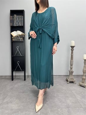 İkili İpek İthal Elbise 3446