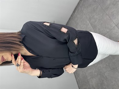 Pencere Detaylı Tasarım Gömlek 3335