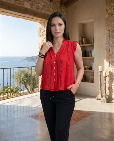 İthal Keten Bluz 3783