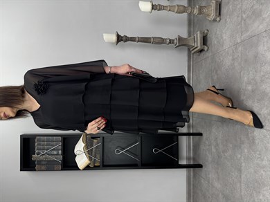 Broşlu Abiye Elbise 3288