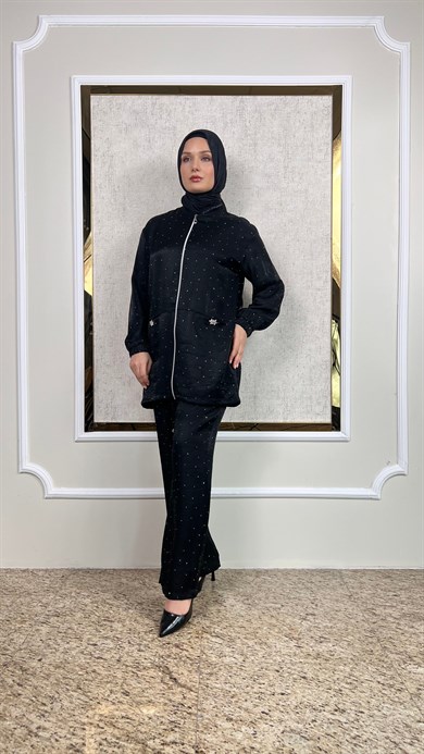Fermuarlı Hırka ve Pantolonlu Takım 3223