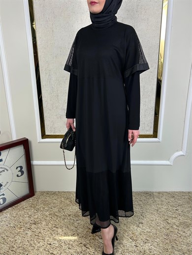 File Detaylı Elbise 9100