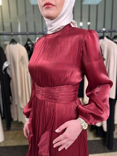 İpek Organze Elbise 3010