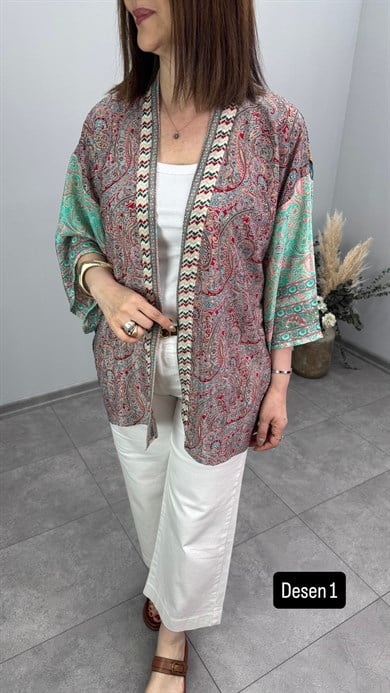 Hint İpeği İthal Kimono 3536
