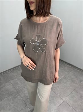 Yıkamalı Pamuk Keten Bluz 3399