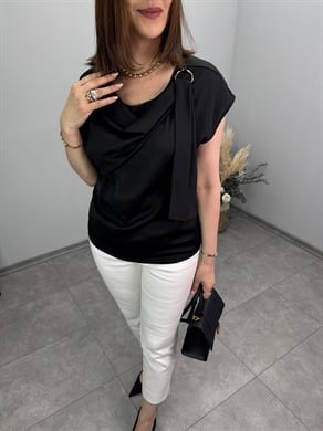 Saten Tasarım Bluz 3605