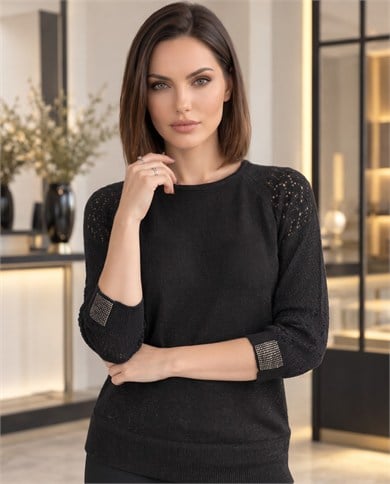 Simli Taşlı Triko 4730