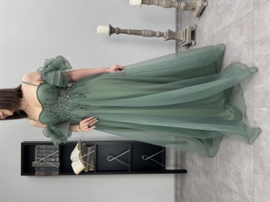Organze Abiye Elbise 3482