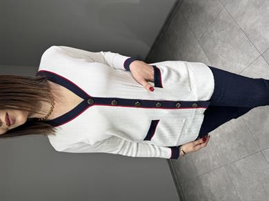 Önden Düğmeli Merserize Hırka 3079