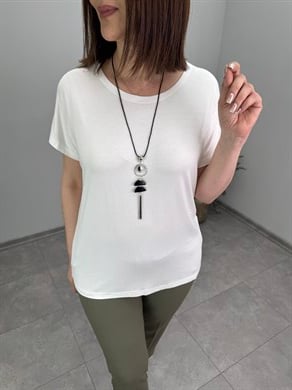 Kolyeli Viscon Penye Bluz 3375