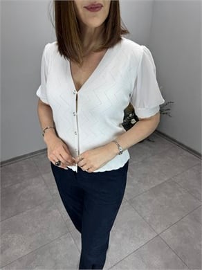 V Yaka Triko Hırka 3913