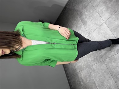 Önden Fermuarlı Gömlek Ceket 3184