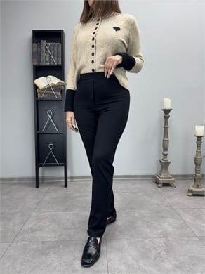 Çelik Örme Boru Paça Pantolon 3945
