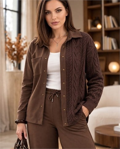 Triko Detaylı Çelik Örme Takım 3872