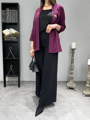 Yüksel Bel Bol Paça Pantolon 3129