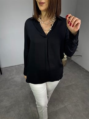 Pamuklu Polo Yaka Bluz 3278