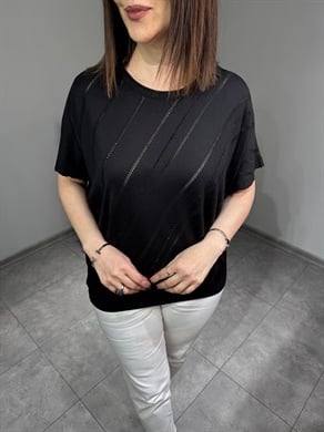 Yarasa Kol Taşlı Baharlık Triko 3177