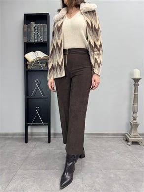 İnce Fitilli Palazzo Pantolon 4069