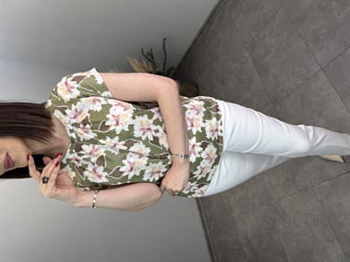 Önü Saten Marka Bluz 3274