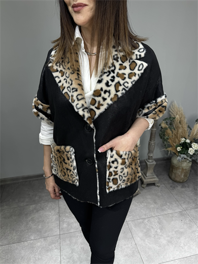Leopar Desen İthal Nubuk Kaban 2674