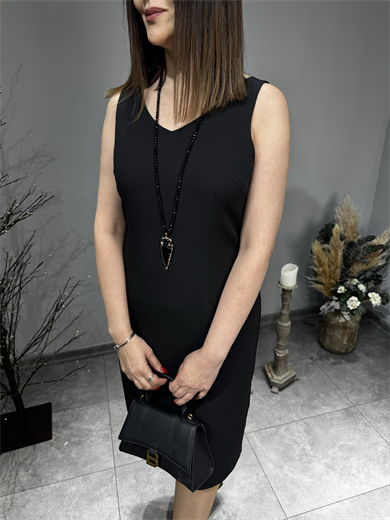 Likralı Krep Elbise 2796