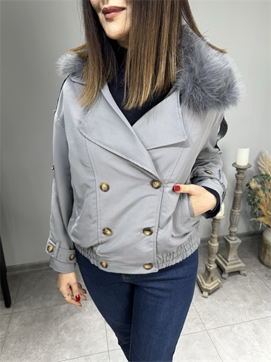 Yakası Kürklü Mont 2595