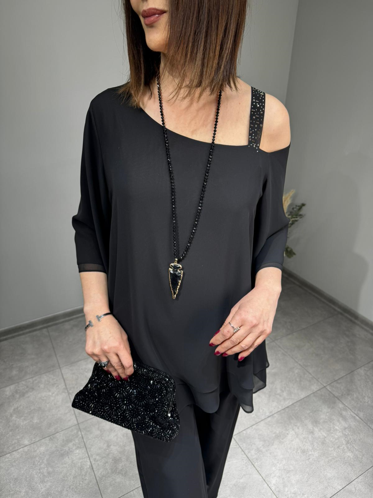 Çift Kat Tasarım Şifon Tunik 3098 · 5