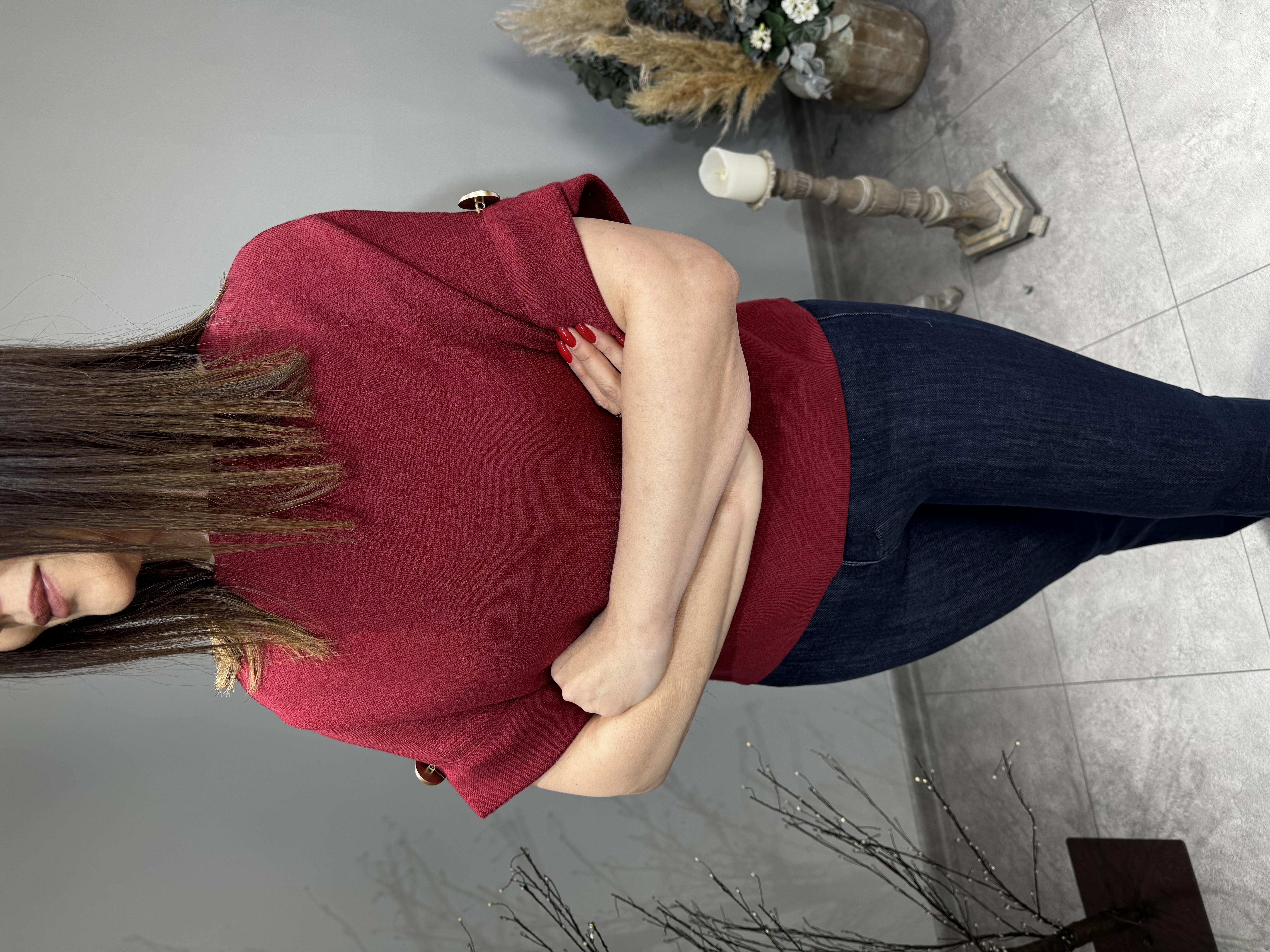 Kolda Düğme Detaylı İthal Triko 2843 · 8