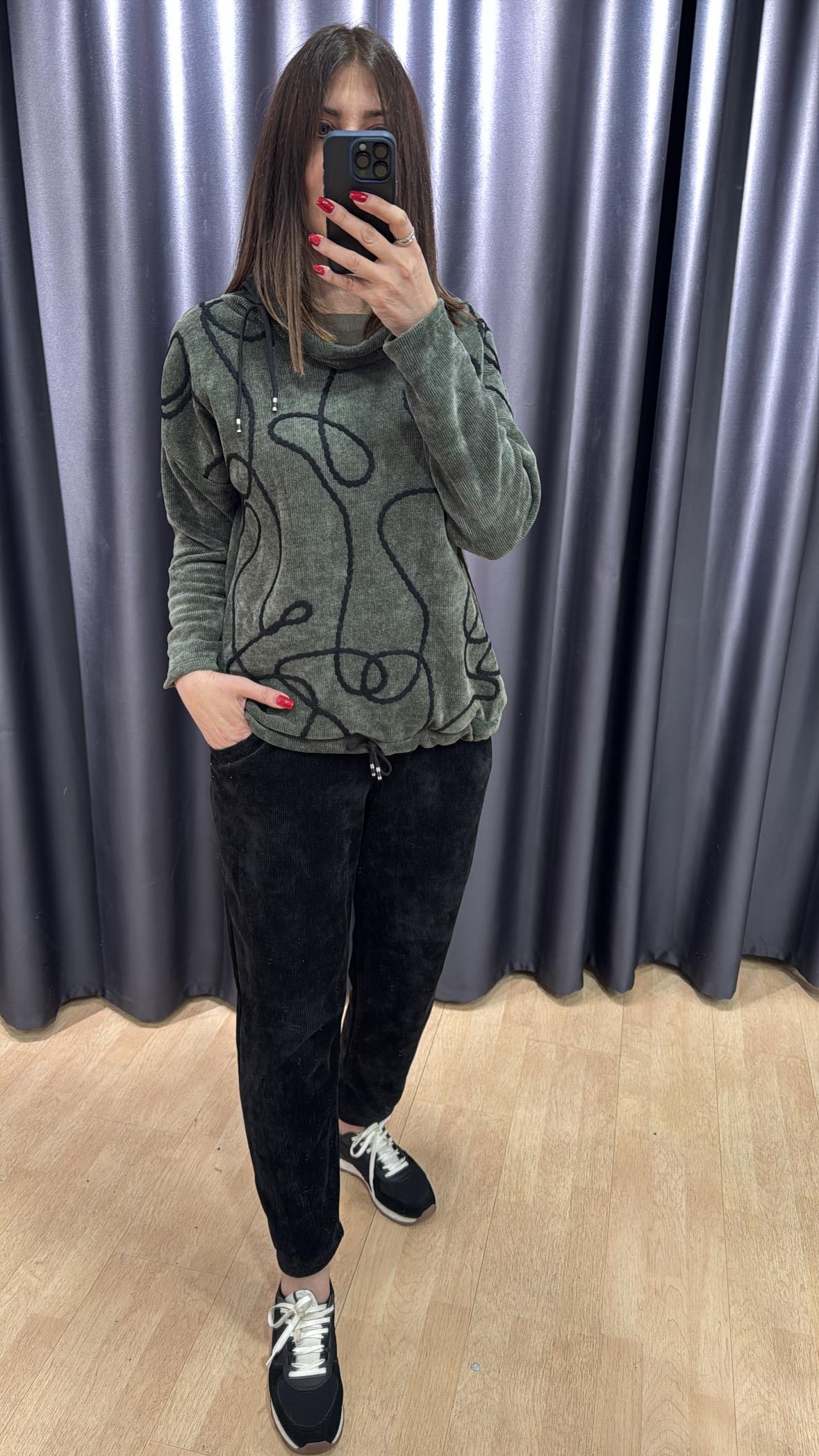 Rafya Desen İthal Kadife Sweat 2846 · 10