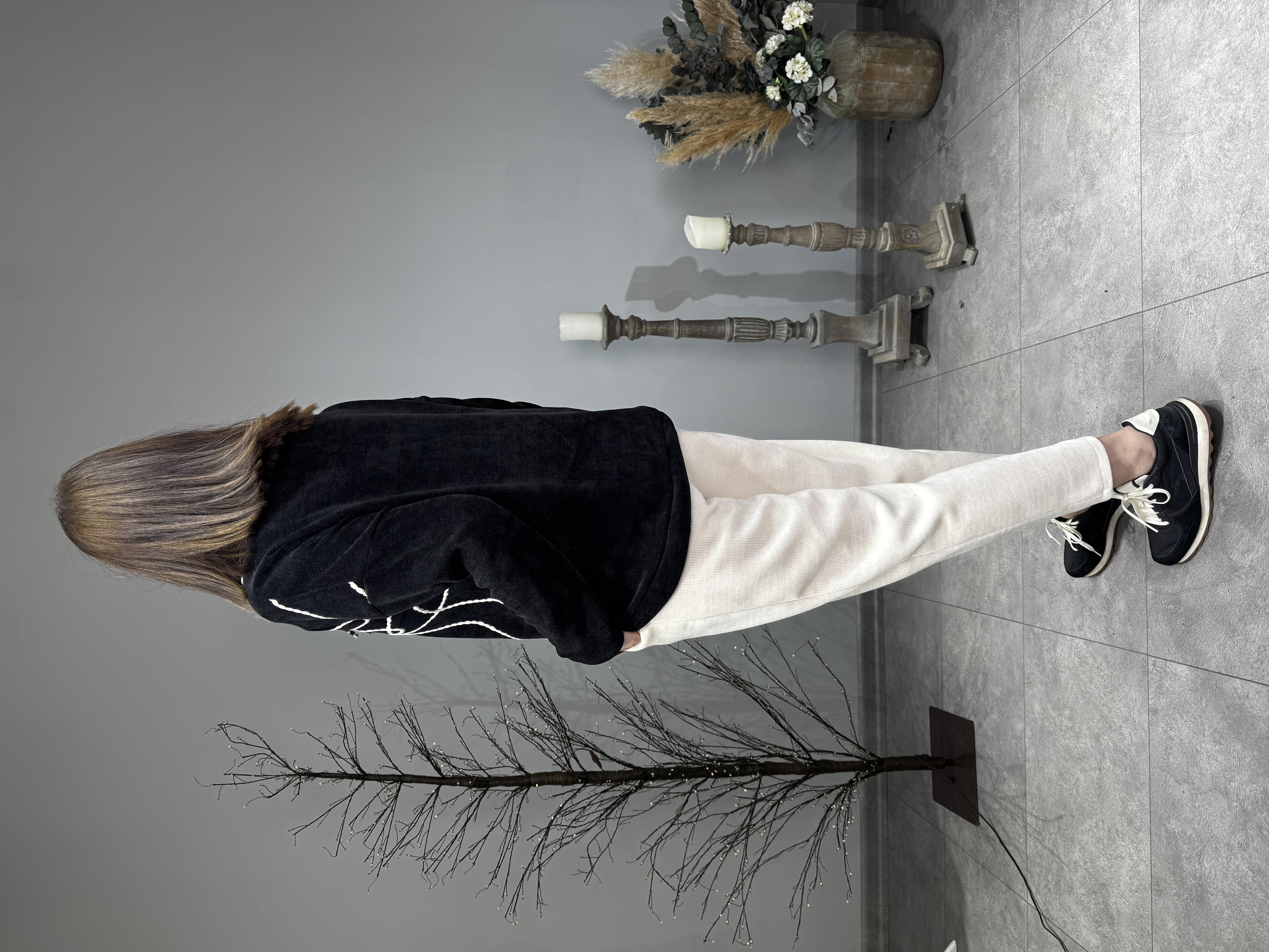Rafya Desen İthal Kadife Sweat 2846 · 7