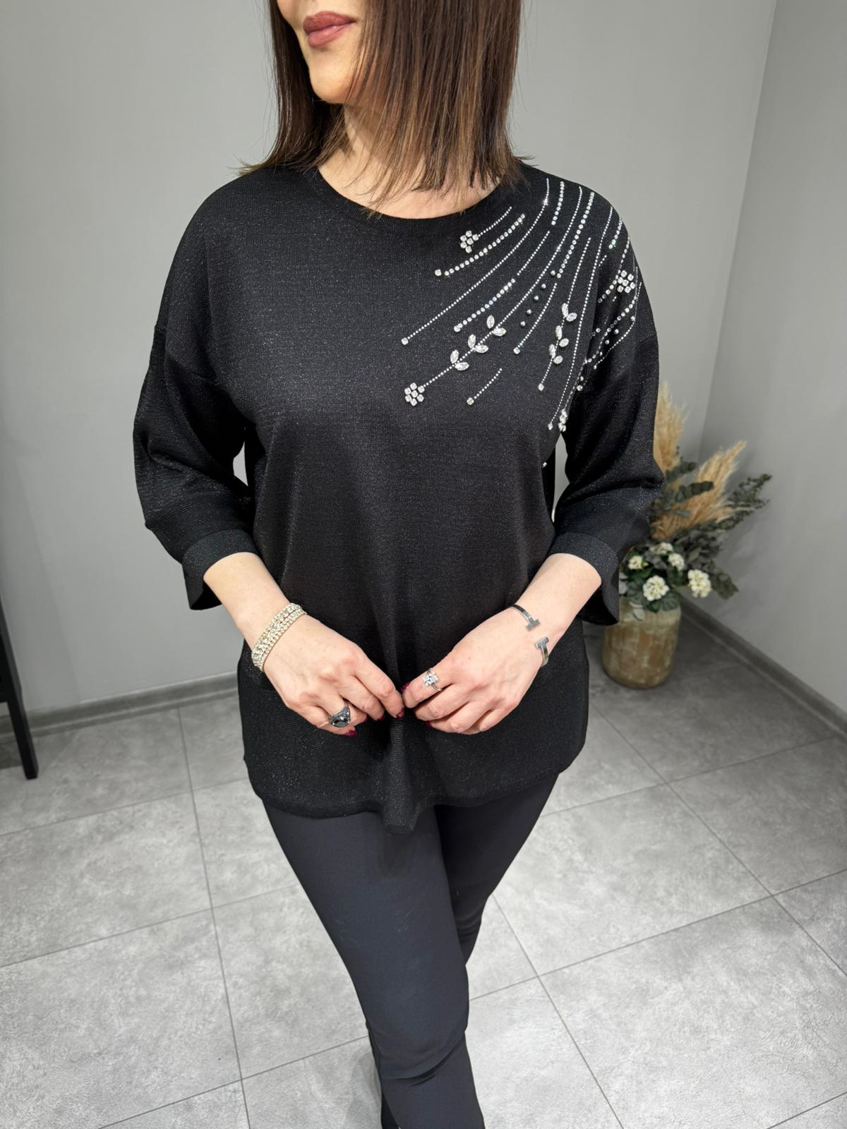 Omuzu Taşlı Simli Triko 3108 · 7
