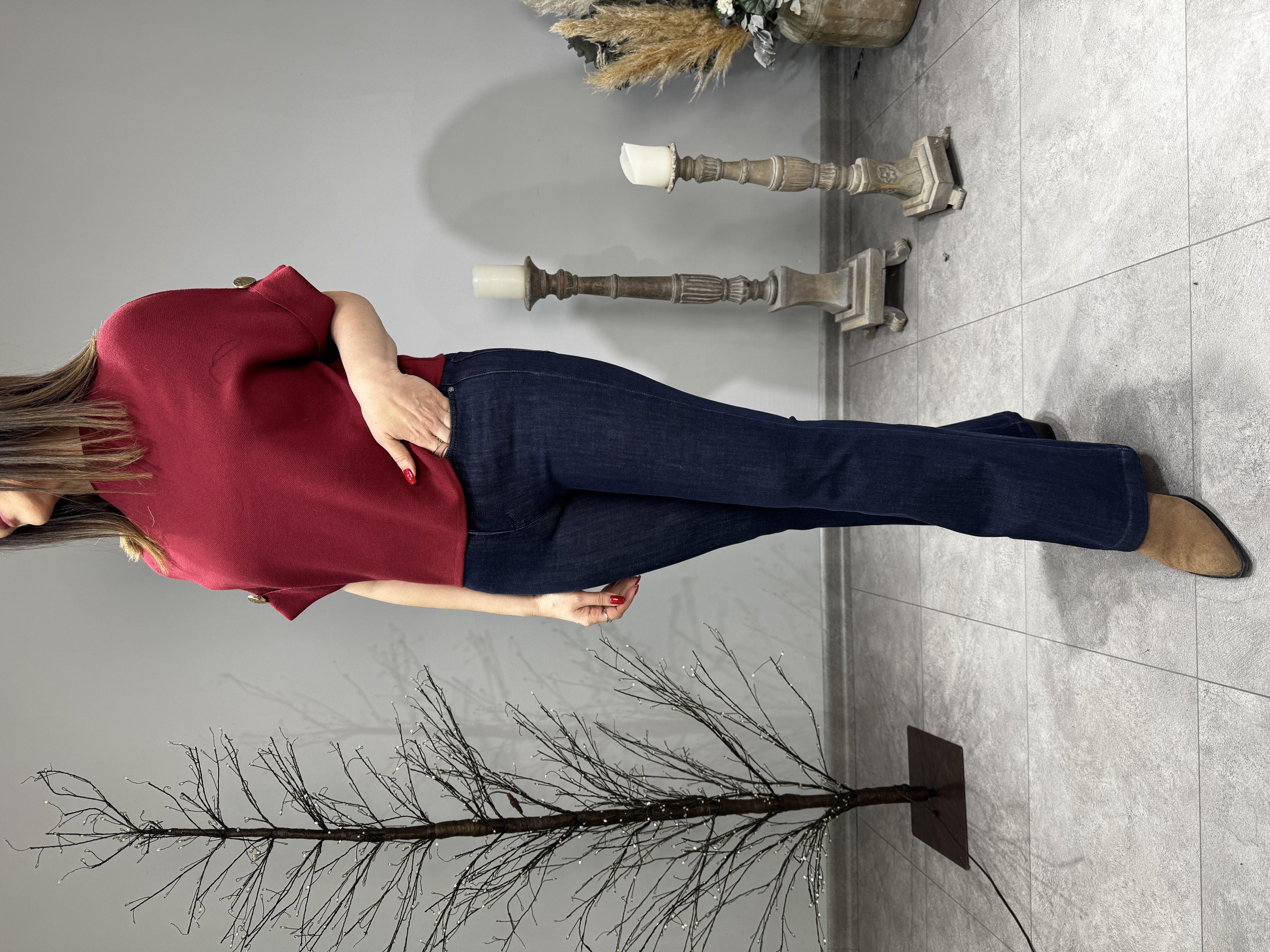 Kolda Düğme Detaylı İthal Triko 2843 · 9