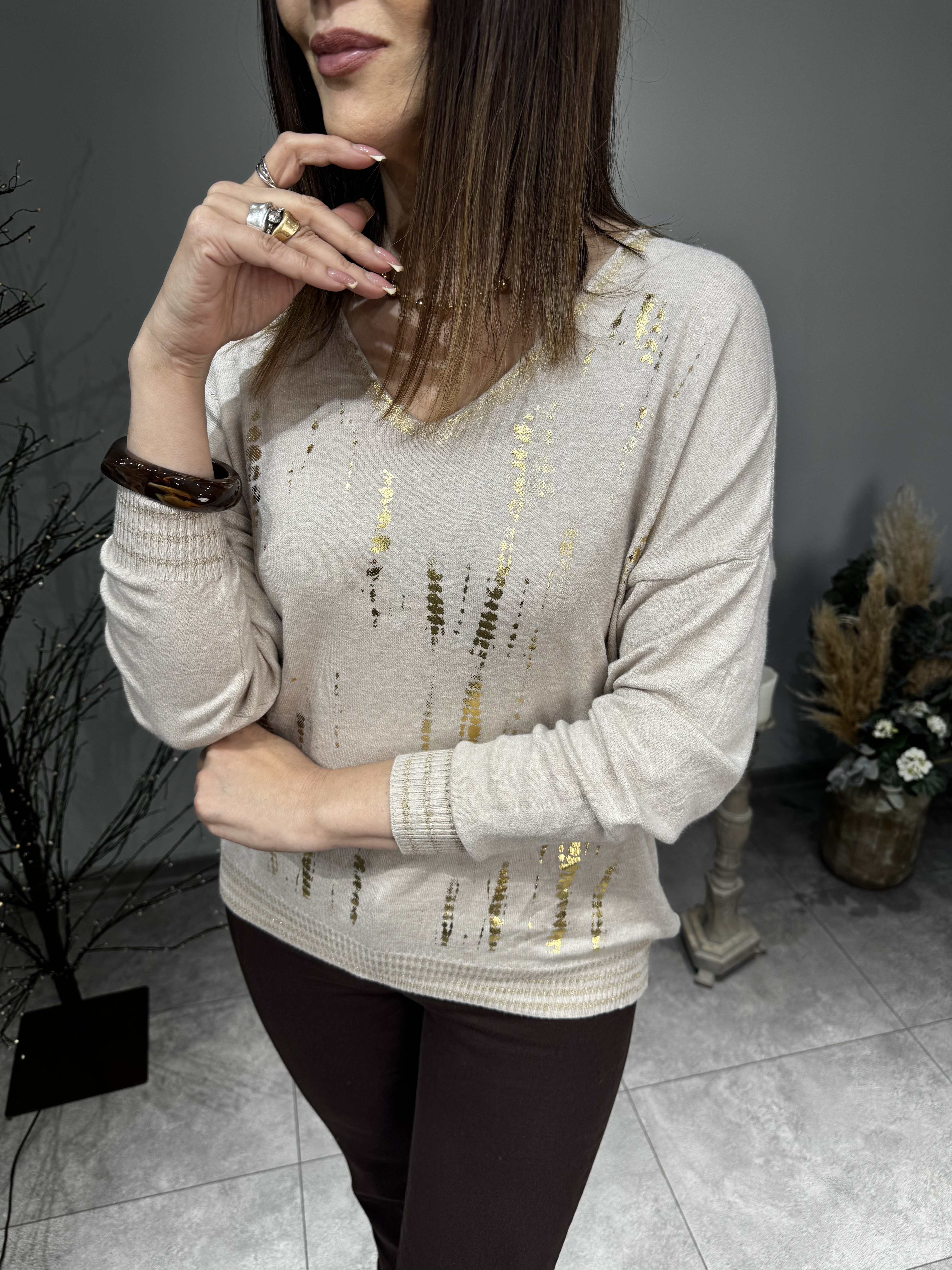 Batik Desen Yaldızlı İthal Triko 2768 · 2
