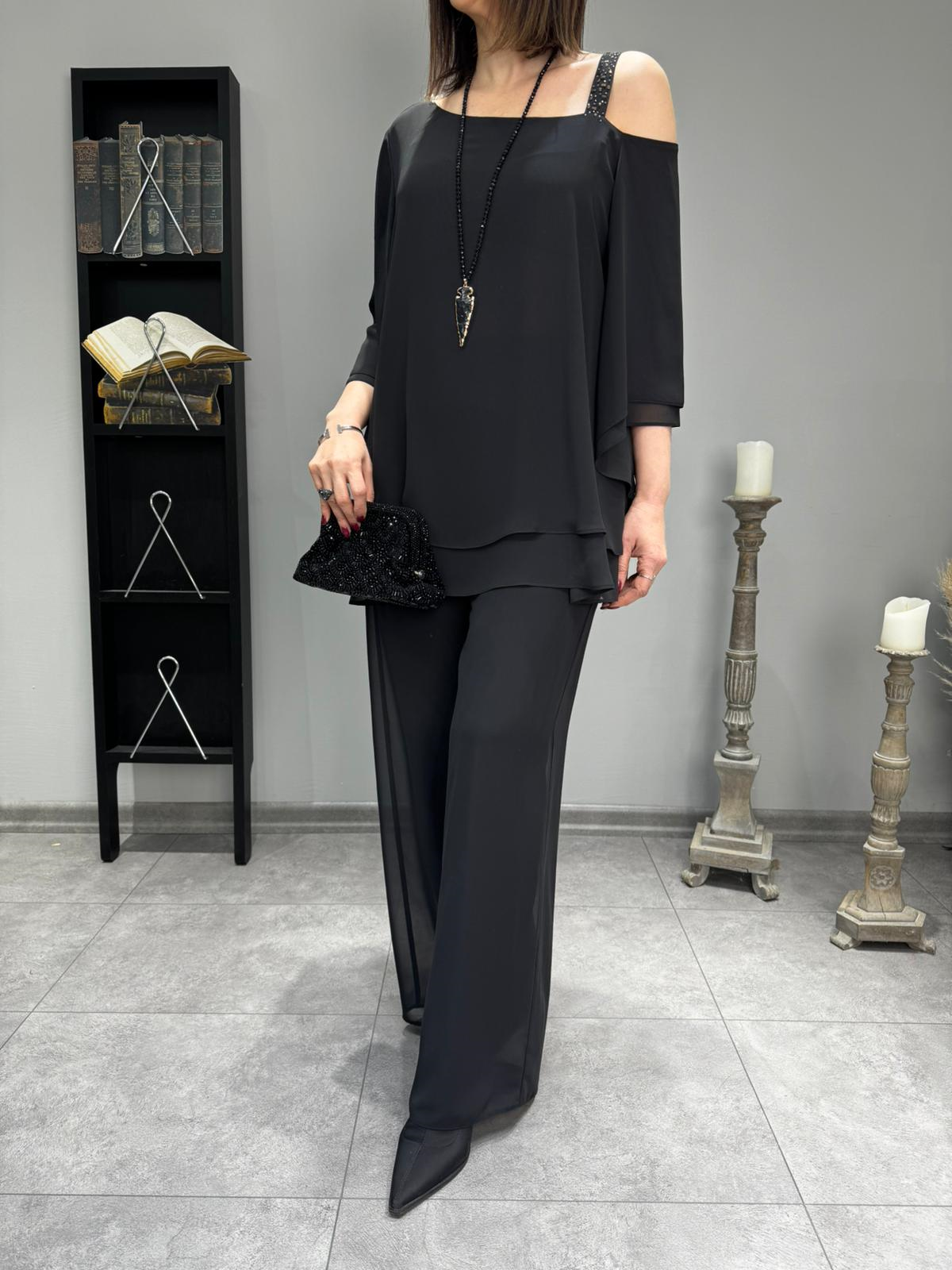 Çift Kat Tasarım Şifon Tunik 3098 · 6