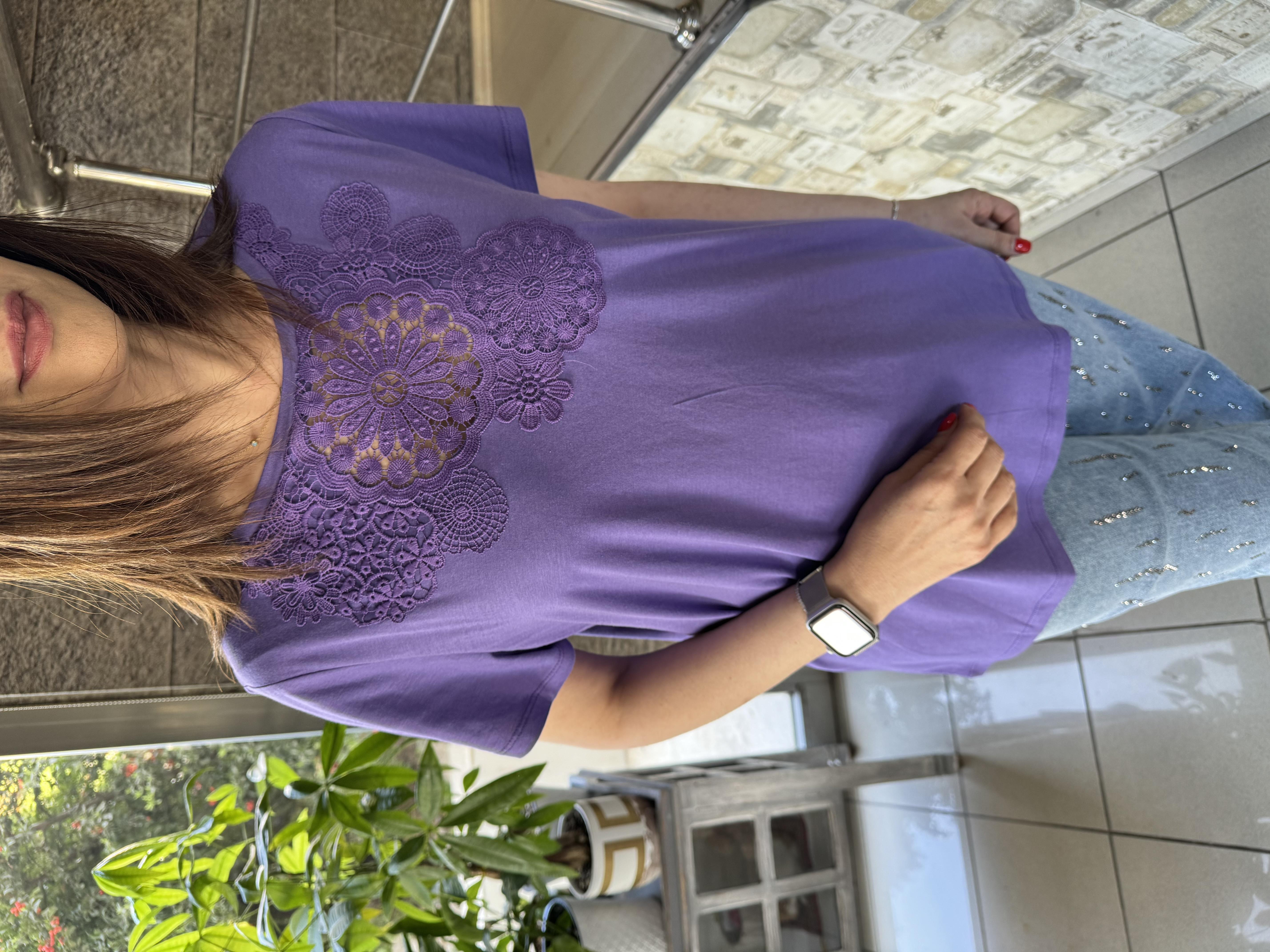Dantel Detaylı Bluz 0144 · 2