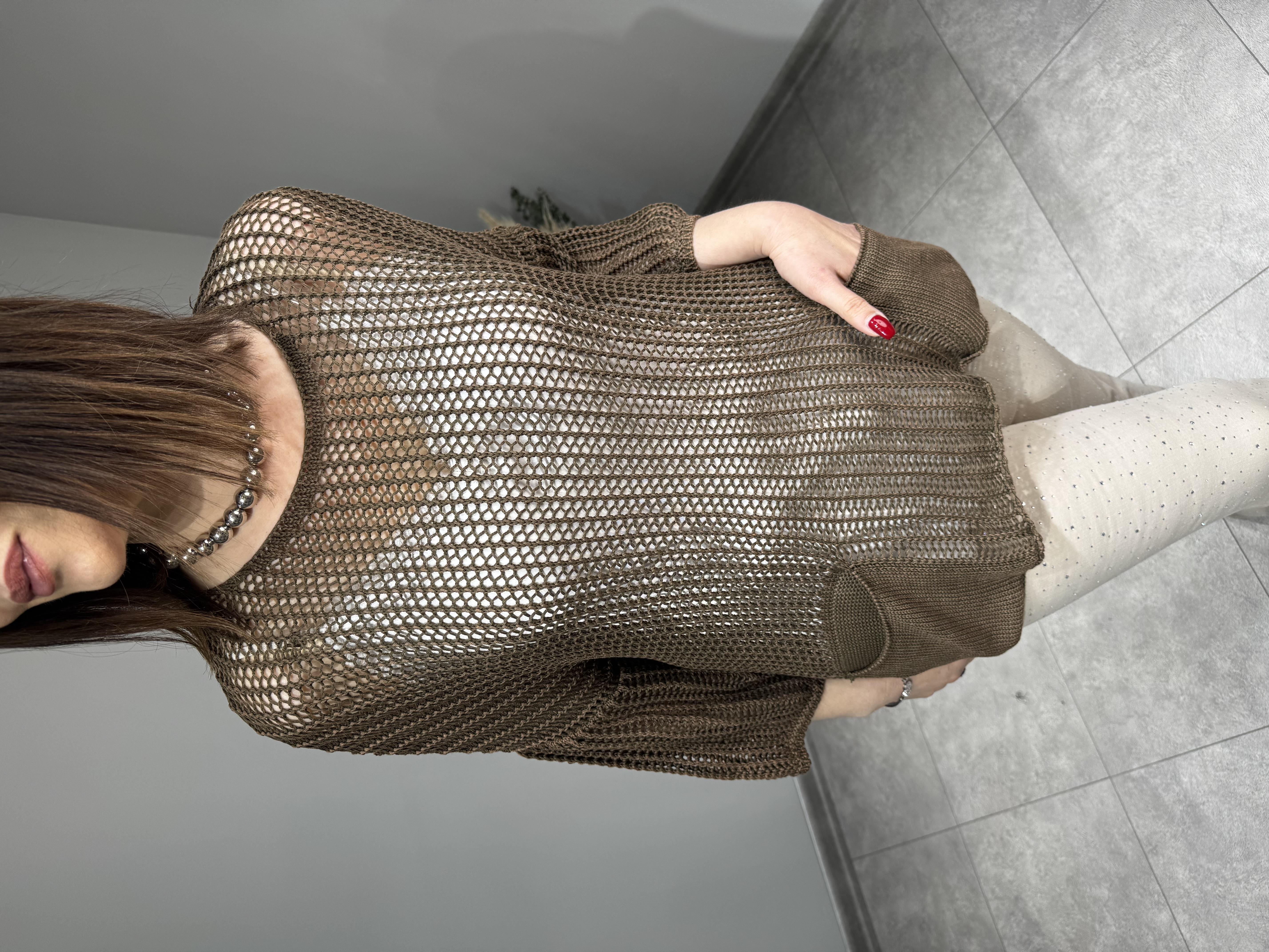 Oversize Triko File Bluz 3057 · 2
