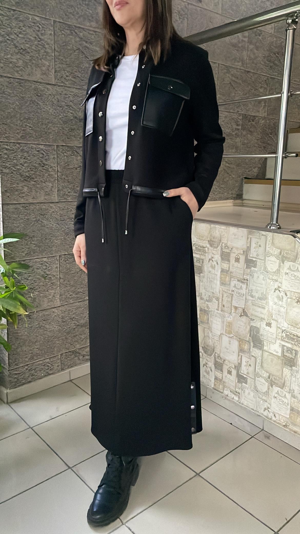 Deri Detaylı Etek 9262