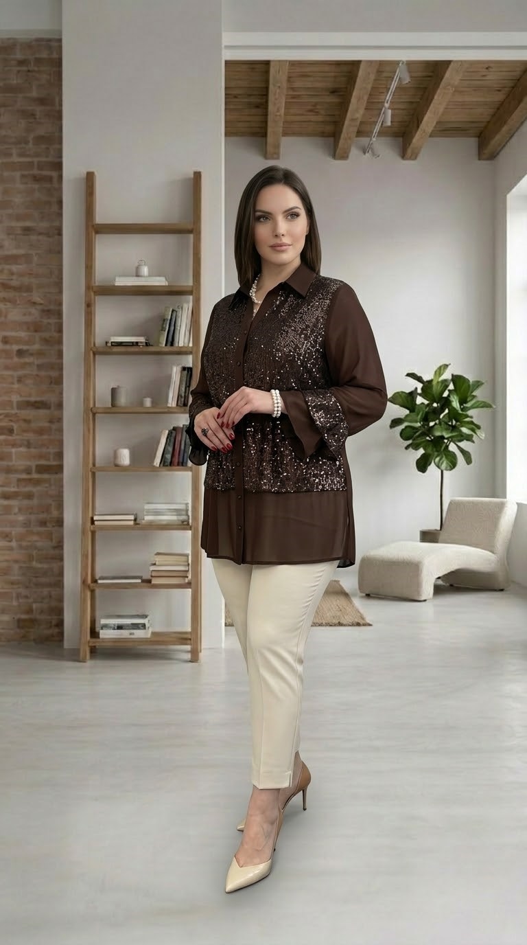 Şifon Tasarım Gömlek 3099 · 35