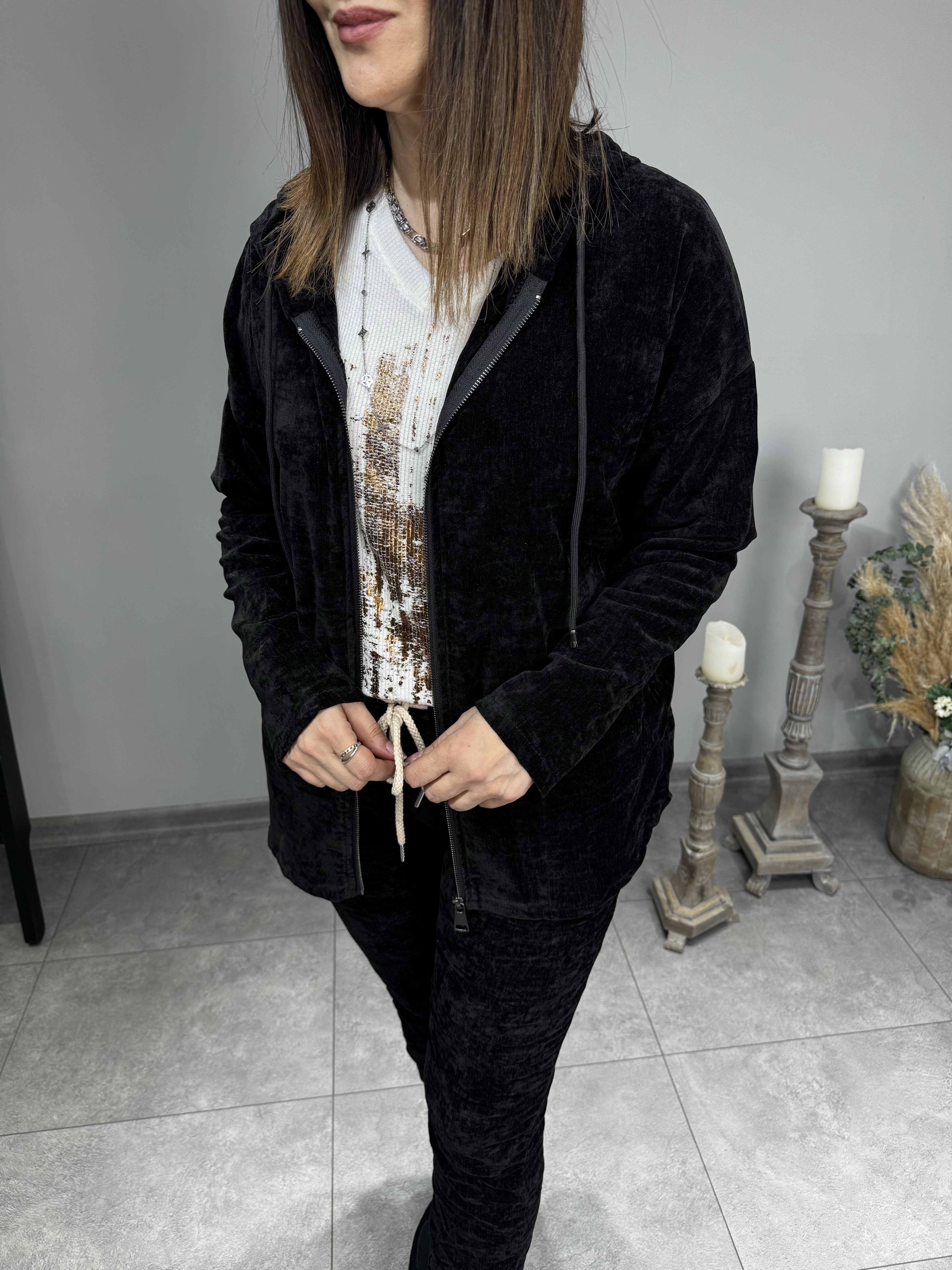 Fermuarlı İthal Kadife Ceket 2657 · 3