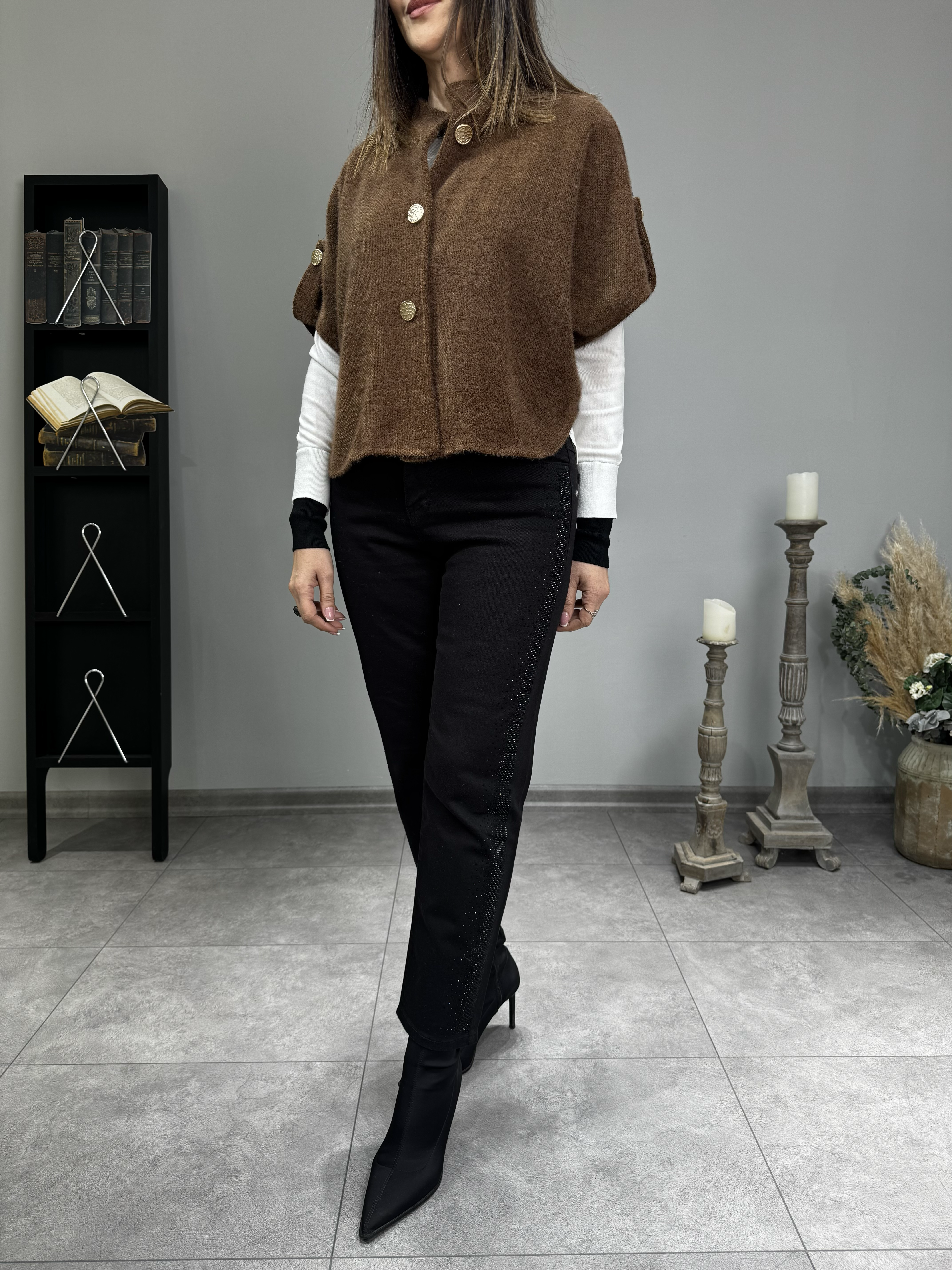 Gofreli Angora İthal Kısa Kol Ceket 2634 · 4