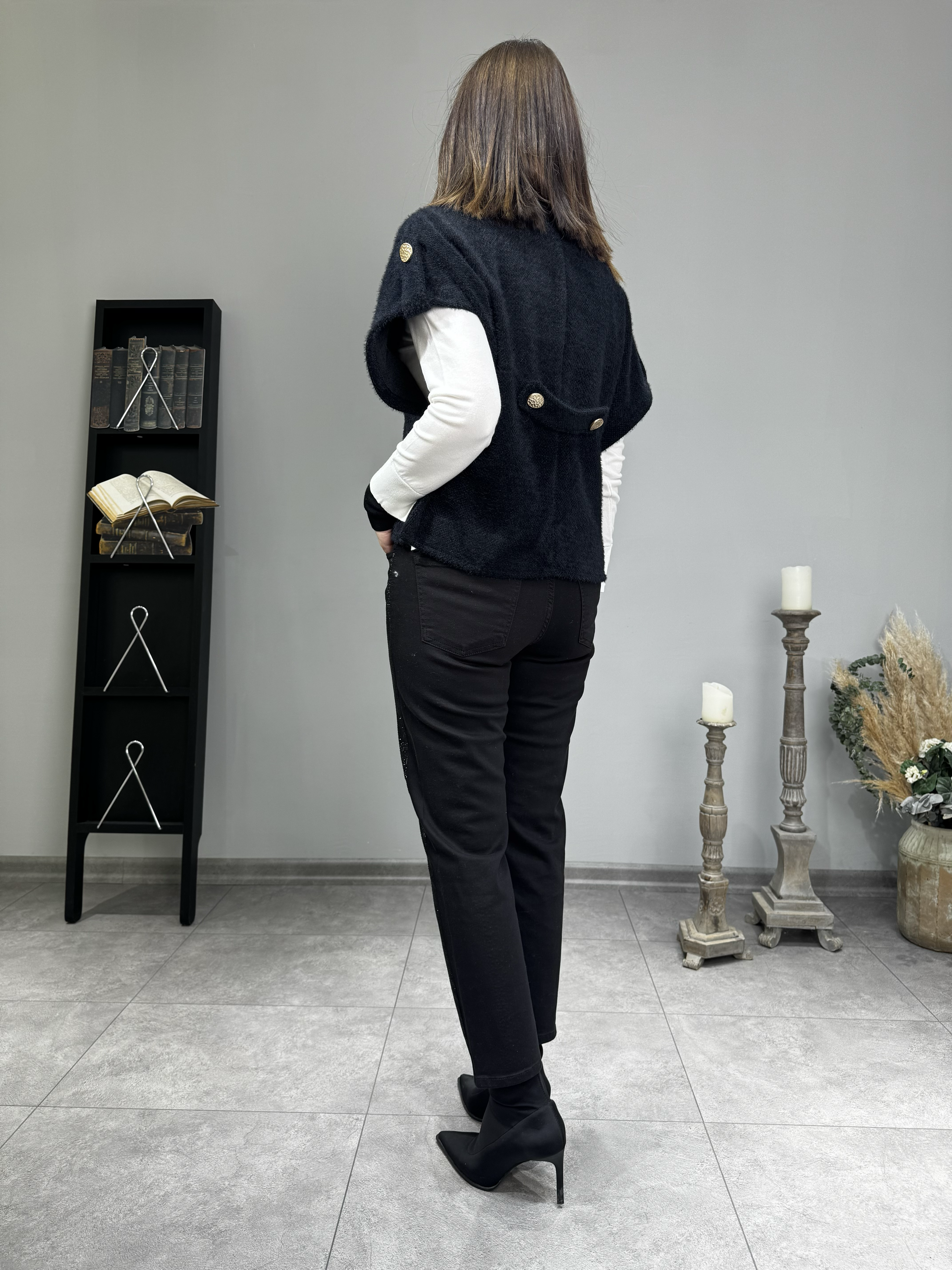 Gofreli Angora İthal Kısa Kol Ceket 2635 · 3