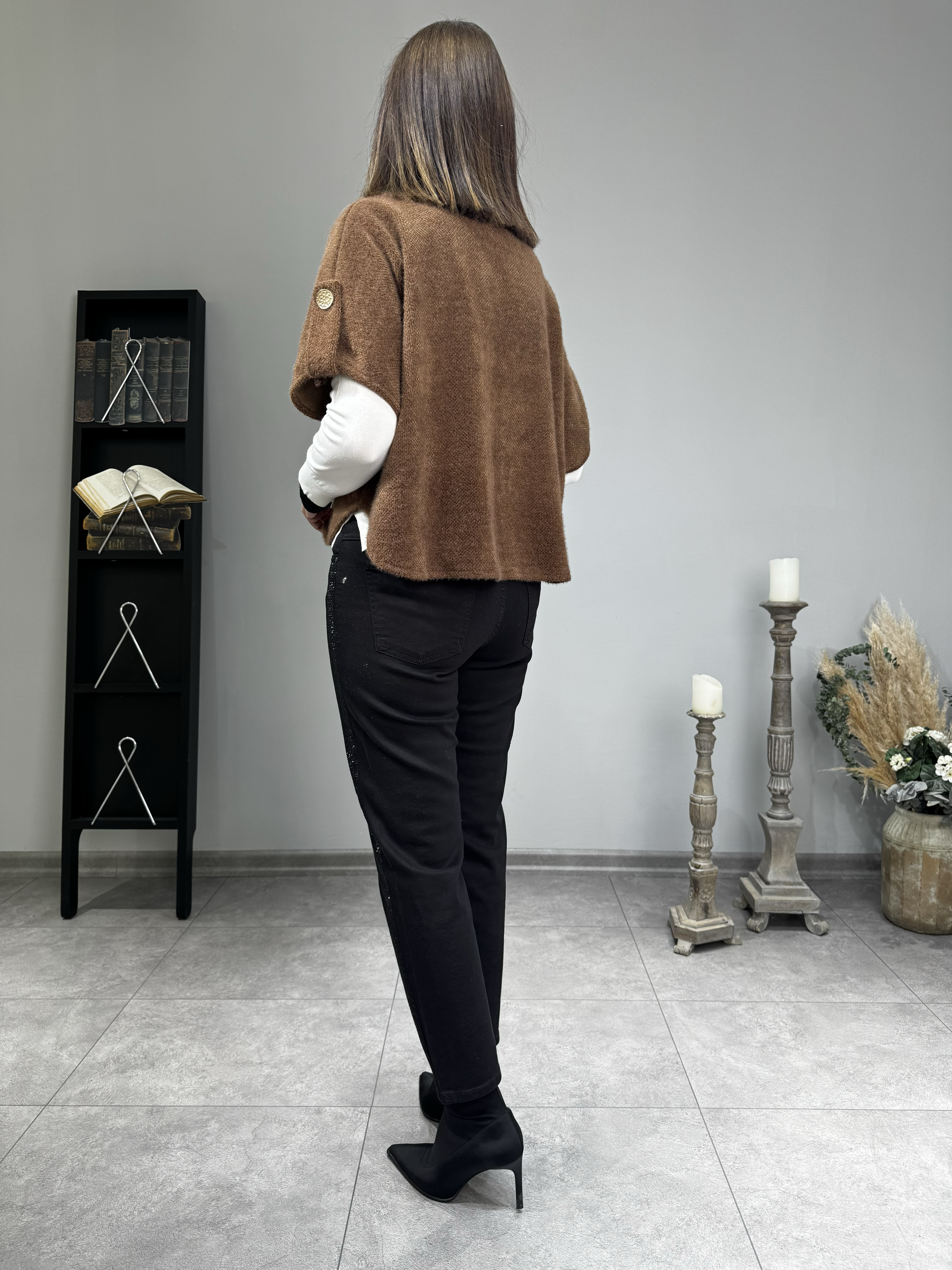 Gofreli Angora İthal Kısa Kol Ceket 2634 · 5