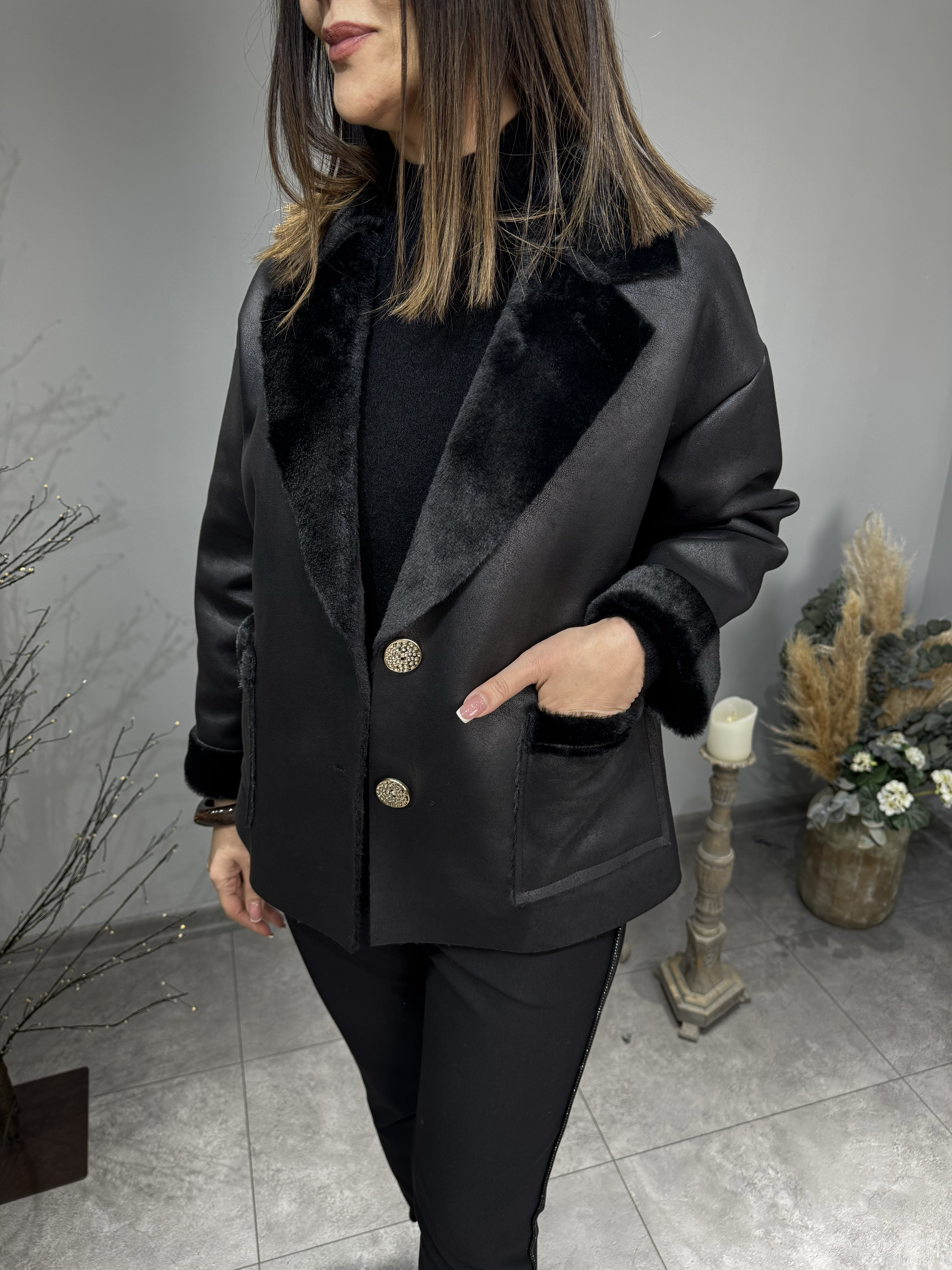 İçi Kürklü İthal Deri Ceket 2782 · 6