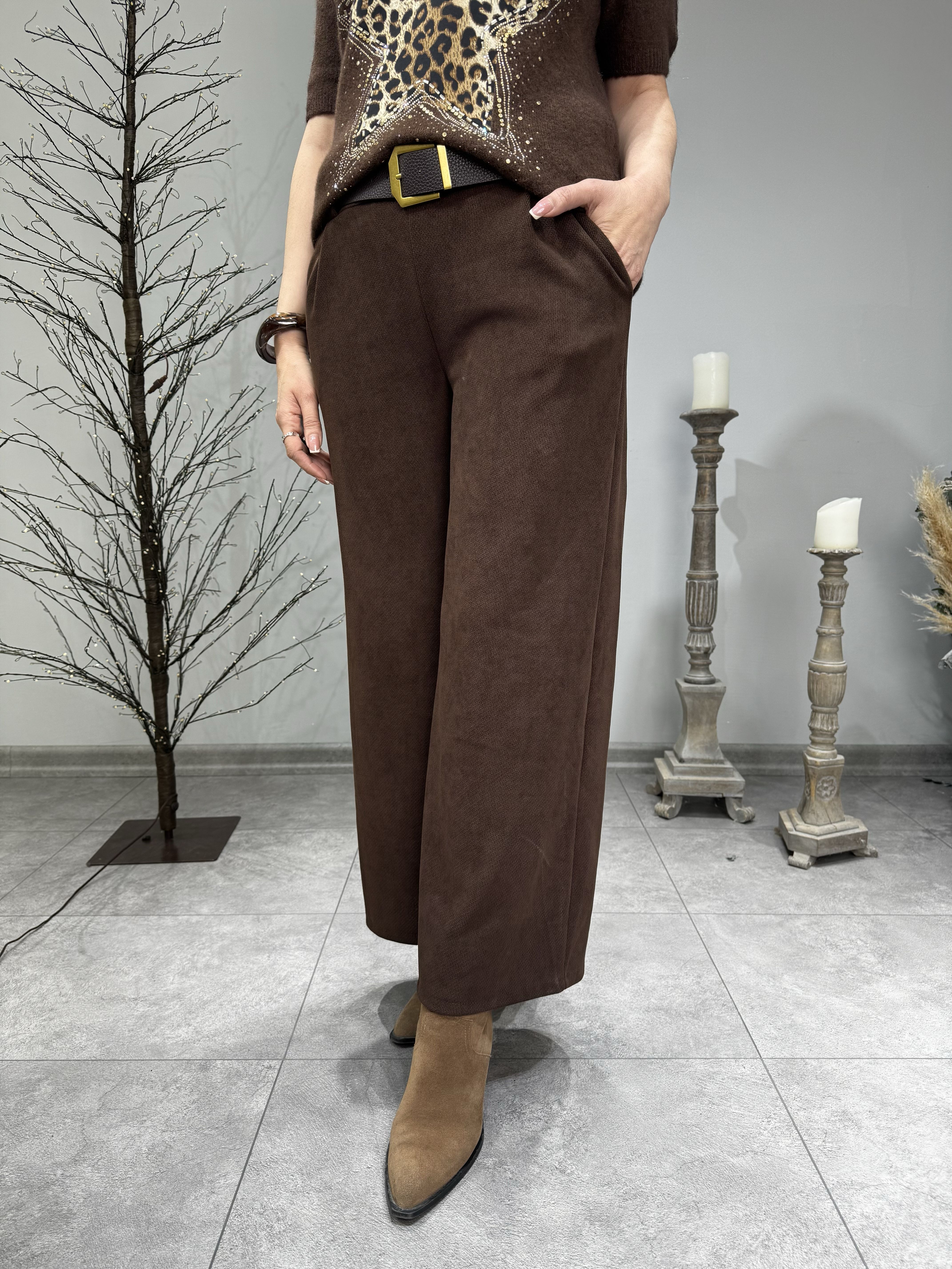 İnce Fitilli Kadife İthal Pantolon 2767 · 2