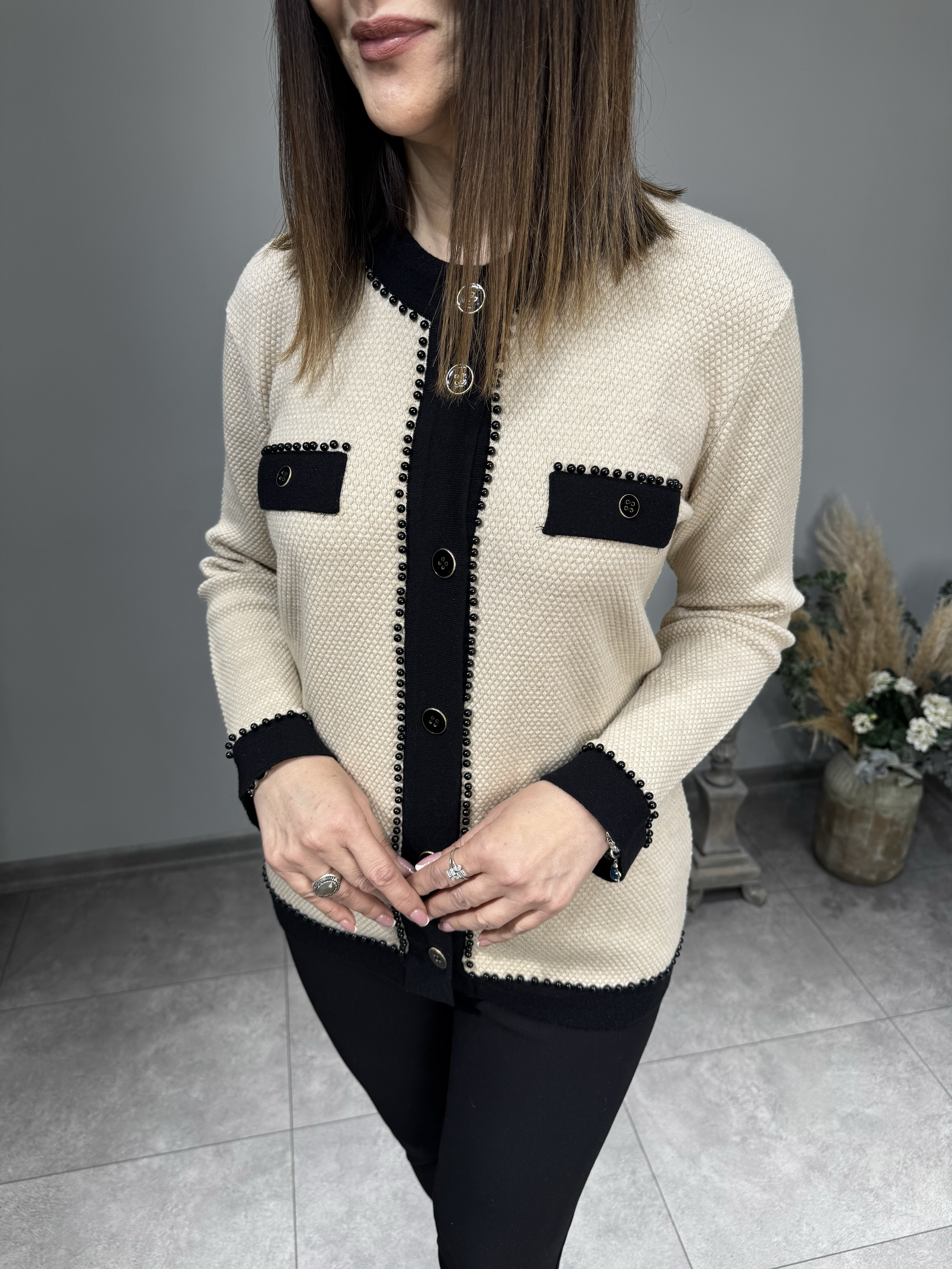 İncili Triko Hırka 2639