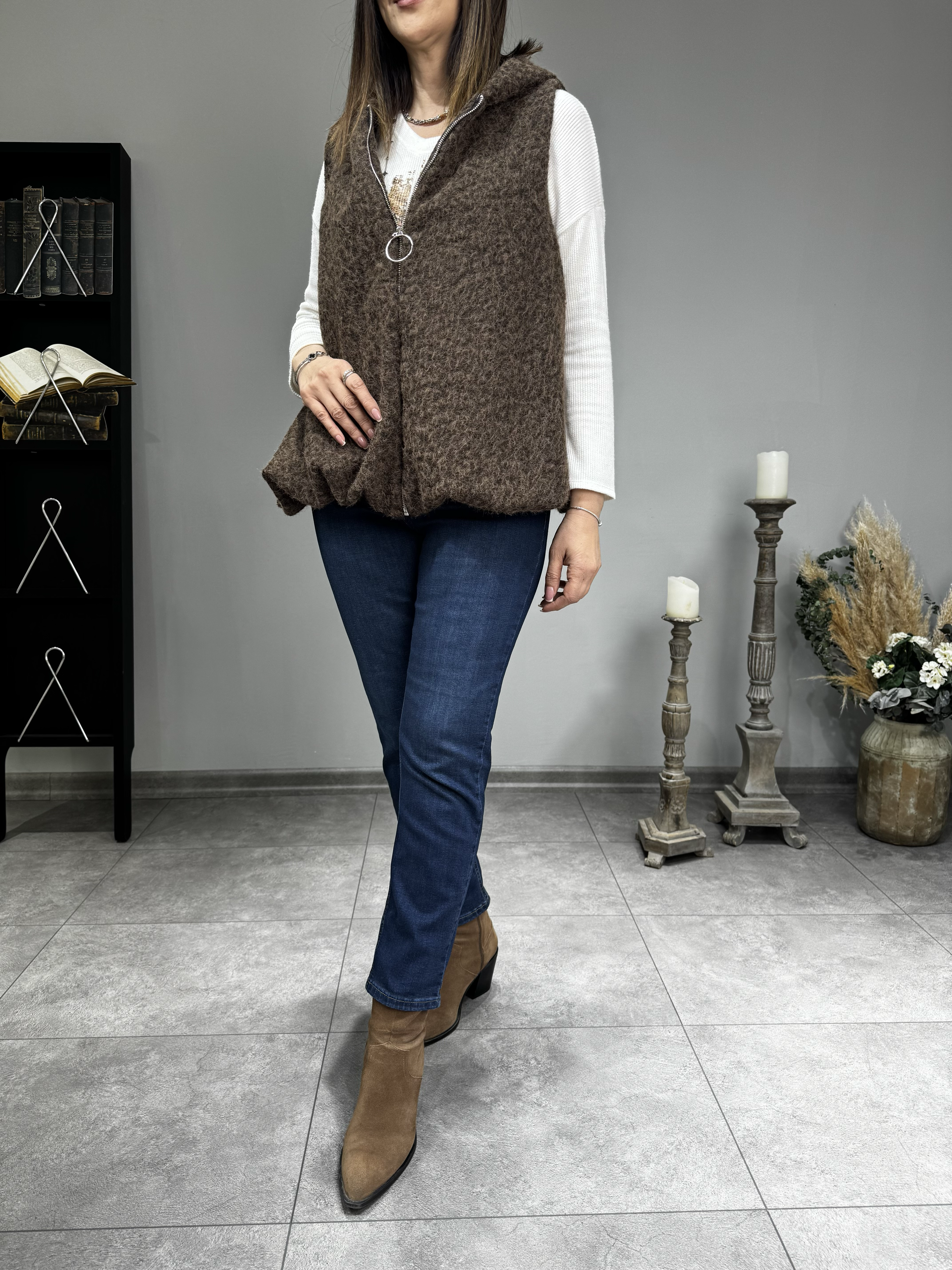 İthal Keçe Tasarım Yelek 2656 · 3