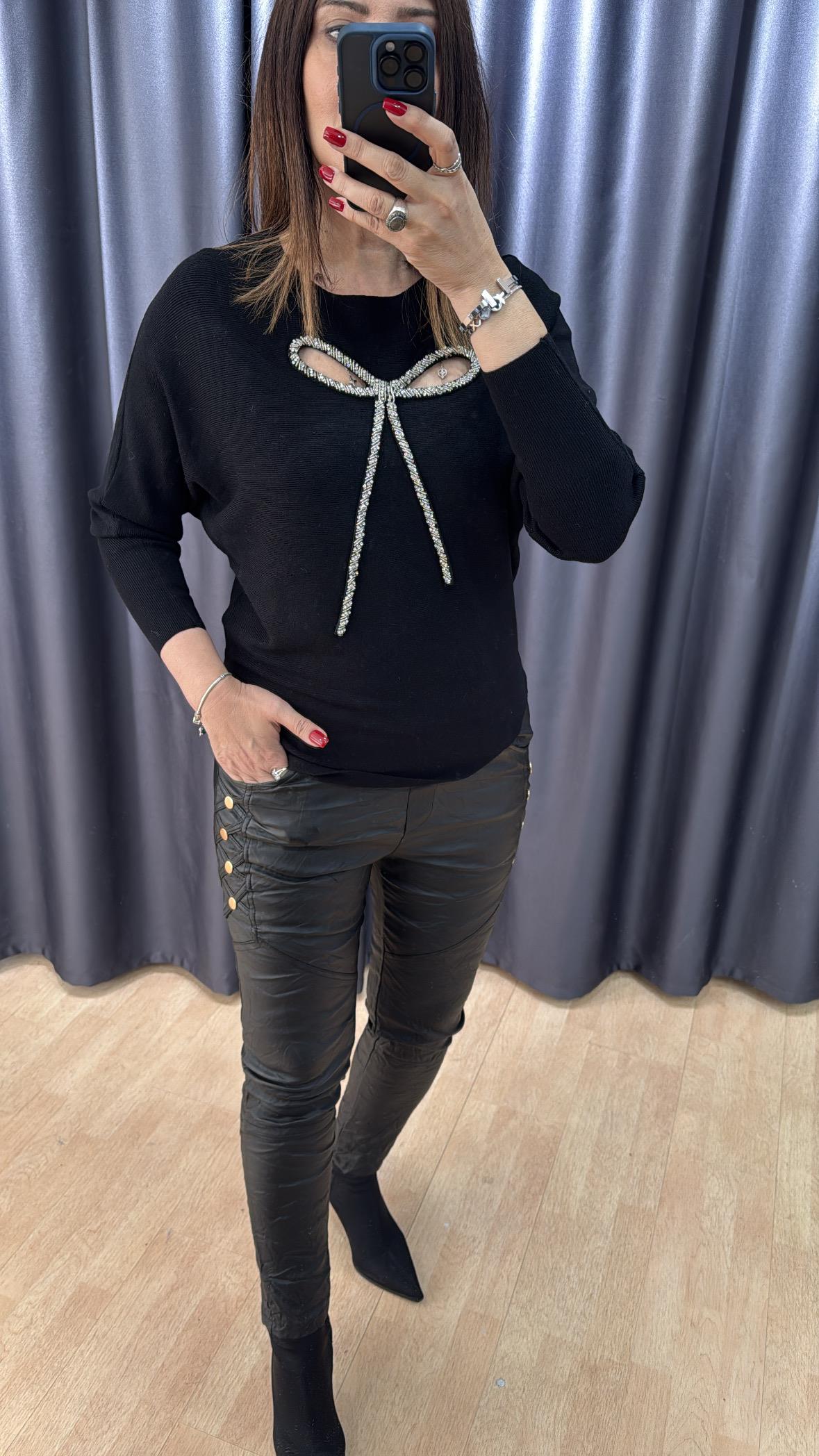 Kristal Taşlı Triko Kazak 2388 · 8
