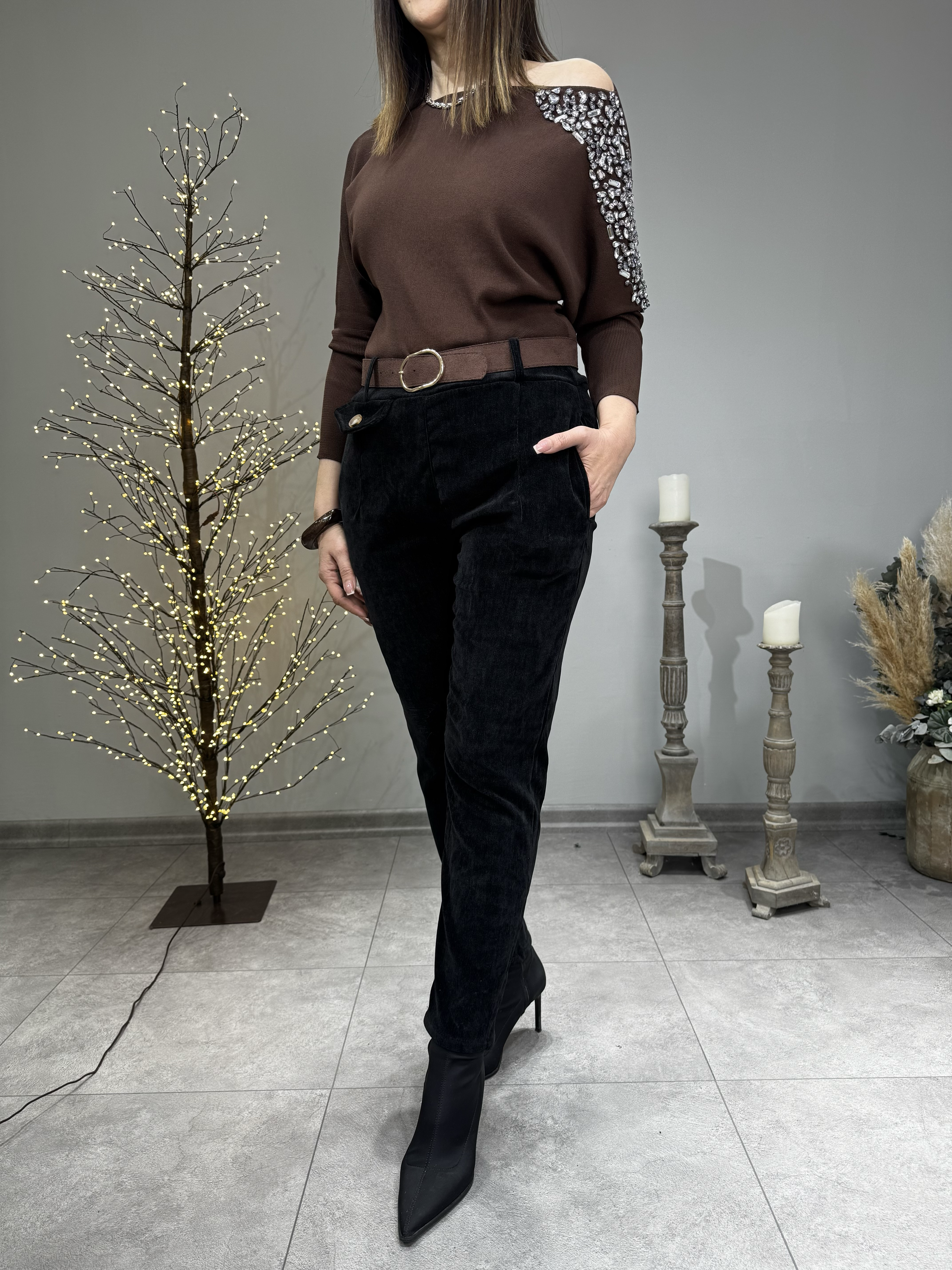 Omuzu Taşlı Yarasa Kol Triko 2725 · 11