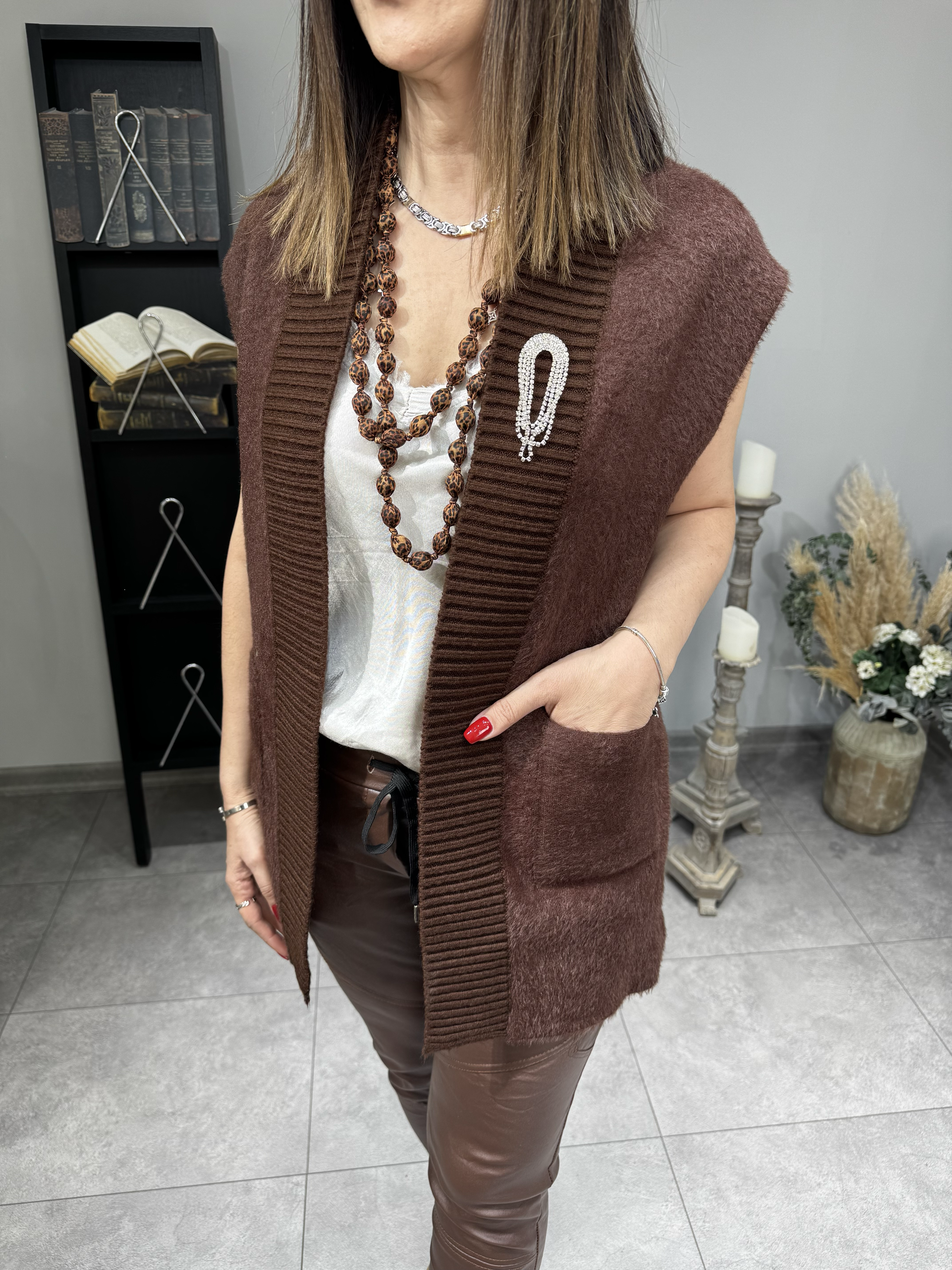 Yerli Angora Yelek 2454 · 2